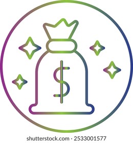 Diseño de icono de bolsa de dinero para Uso comercial personal