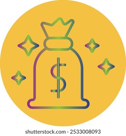 Diseño de icono de bolsa de dinero para Uso comercial personal