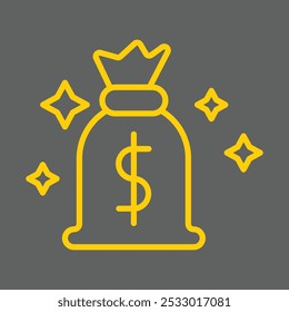 Diseño de icono de bolsa de dinero para Uso comercial personal