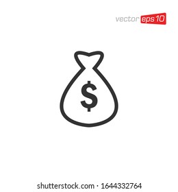 Money Bag Icon Design Vector