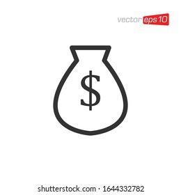 Money Bag Icon Design Vector