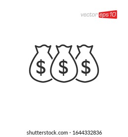 Money Bag Icon Design Vector
