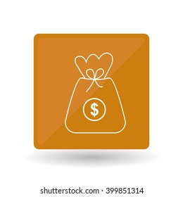 Money  bag  icon design, vector illustration