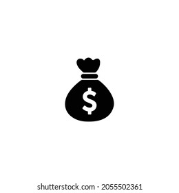 Money bag icon, Dollar sack money icon vector for web site Computer and mobile app