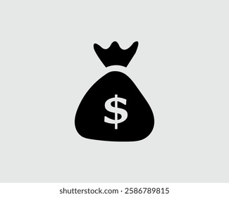 Money Bag Icon, Dollar Sign, Finance, Wealth, Riches, Investment, Savings, Budget, Currency, Economy