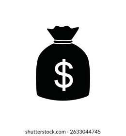 Money bag icon dollar sign finance wealth