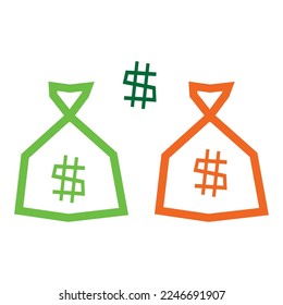 Money bag icon, editable vector file for all your graphic needs