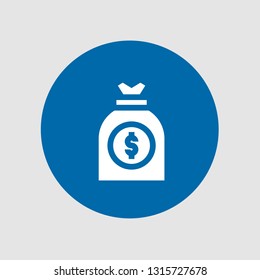  Money bag icon. Editable  Money bag icon for web or mobile.