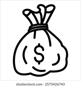 Money Bag Icon Element For Design