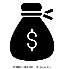 Money Bag Icon Element For Design