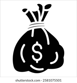 Money Bag Icon Element For Design