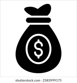 Money Bag Icon Element For Design