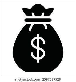 Money Bag Icon Element For Design