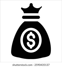 Money Bag Icon Element For Design