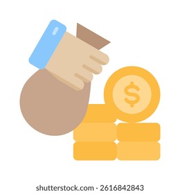 Money Bag Icon Element for Design