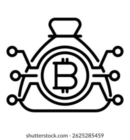 Elemento de icono de bolsa de dinero para diseño