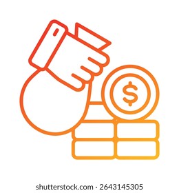 Money Bag Icon Element for Design