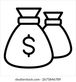 Elemento de icono de bolsa de dinero para diseño