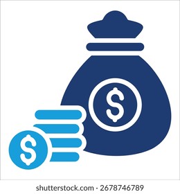 Elemento de icono de bolsa de dinero para diseño