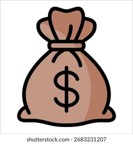 Elemento de icono de bolsa de dinero para diseño