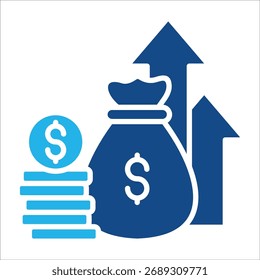 Money Bag Icon Element For Design