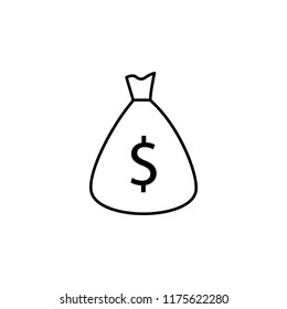 money bag icon. Element of electronic commerce icon for mobile concept and web apps. Thin line money bag icon can be used for web and mobile