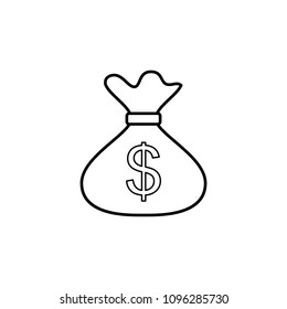 money bag icon. Element of mobile banking for smart concept and web apps. Thin line money bag icon can be used for web and mobile on white background