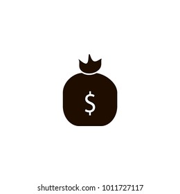 Money Bag Icon. flat design