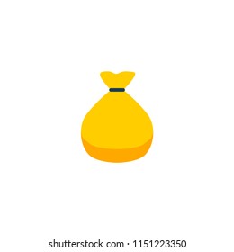 Money bag icon flat element. Vector illustration of money bag icon flat isolated on clean background for your web mobile app logo design.
