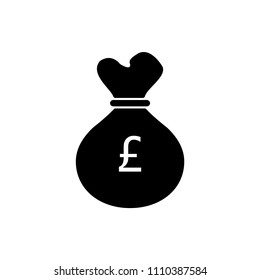 Money bag icon flat vector template design trendy