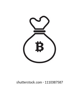 Money bag icon flat vector template design trendy