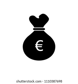 Money bag icon flat vector template design trendy