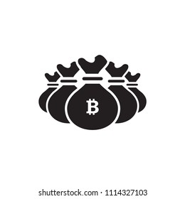 Money bag icon flat vector template design trendy