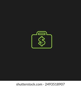 Money bag icon flat vector design