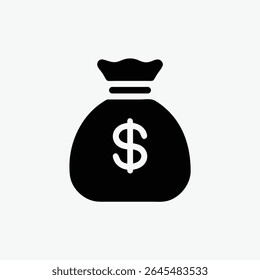 money bag icon fully editable vector template	