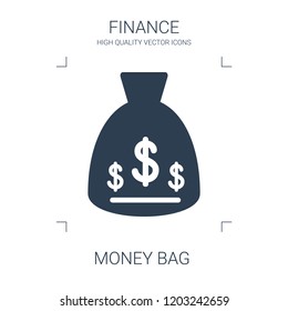 money bag icon. high quality filled money bag icon on white background. from finance collection flat trendy vector money bag symbol. use for web and mobile