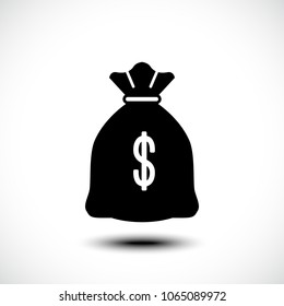 Money bag icon illustration isolated on White background. Vector illustration