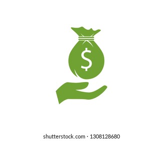 Money bag icon illustration isolated sign symbol. Money bag vector logo. Flat design style.
