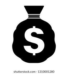 Money bag icon isolated on white background