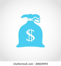 Money bag Icon Isolated on White Background