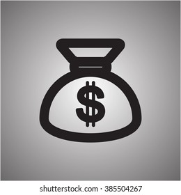 Money bag icon Isolated on White Background