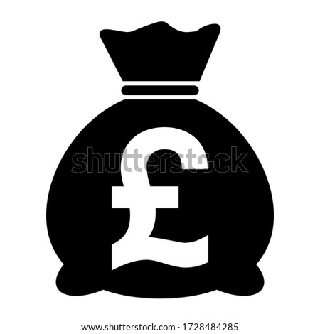 Money bag icon isolated on white background. Bank symbol, profit graphic, flat web sign