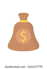 money bag icon isolated vector