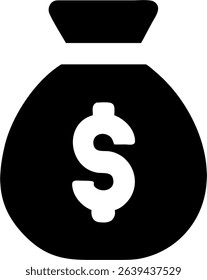 A money bag icon, likely a simple graphic representation of a sack filled with currency, suitable for financial or business themes.