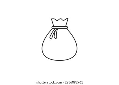 Money bag icon line vector design