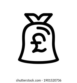money bag icon or logo isolated sign symbol vector illustration - high quality black style vector icons
