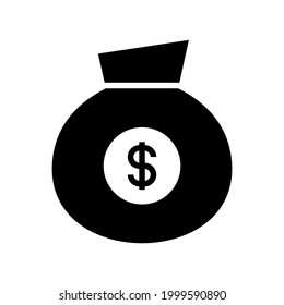 money bag icon or logo isolated sign symbol vector illustration - high quality black style vector icons
