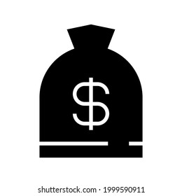 money bag icon or logo isolated sign symbol vector illustration - high quality black style vector icons
