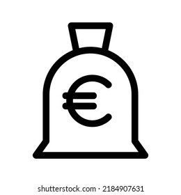 money bag icon or logo isolated sign symbol vector illustration - high quality black style vector icons
