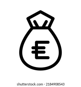 money bag icon or logo isolated sign symbol vector illustration - high quality black style vector icons

